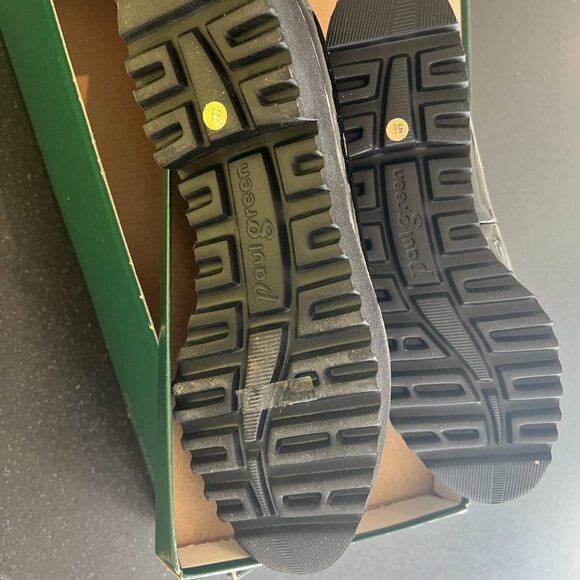 NWT Paul Green Women's Ariana Black Patent Leather Chunky Sole Loafers Size 8 US - Picture 6 of 6